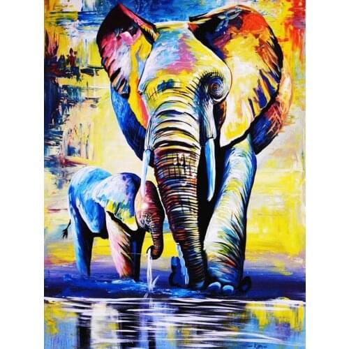 Diamond Painting Kits Elephant 5D DIY Animals Diamond Mosaic Full Round With AB Drill Embroidery Rhinestone Home Decor Gift Art