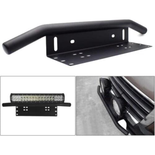 Black Duty Off road Bumper License Plate Mounting Bracket LED Fog Light