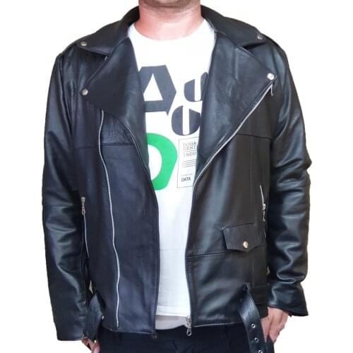 CREAZIONIINPELLE Mens Genuine Leather Jacket Made In Italy