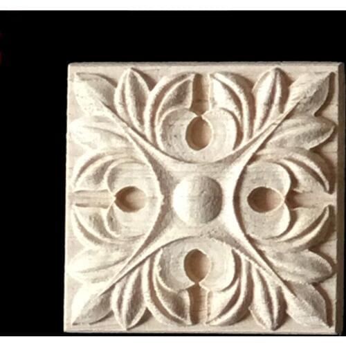 Wood Appliques Irregular Carving Decals Decorative Wooden Mouldings for Cabinet Door Furniture Vintage Home Decor