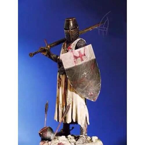 90MM resin soldier crusader ancient battlefield historical figure GK figure