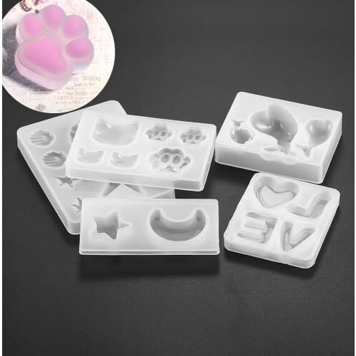 1Pcs Letter Cat Shell Jewelry Silicone Casting Molds Sets Mixed Style UV Epoxy Resin Molds For DIY Jewelry Making Findings Kits