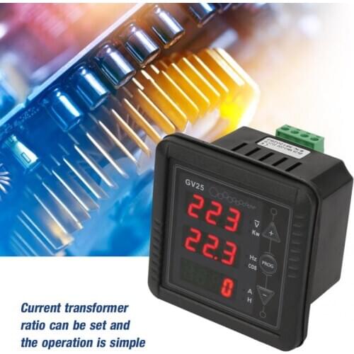 GV25 MK2 Generator Digital Meter Voltage Current Frequency Tester Panel 110/220V System