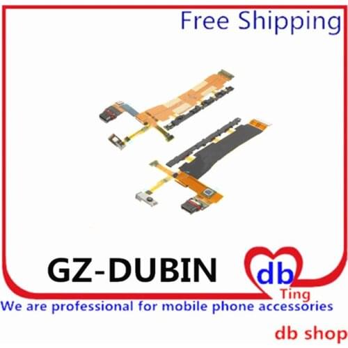 For Xperia Z4 Z3+ Z3 Plus E6553 E6533 Dual SIM Main Power On Off Volume Flex Cable With USB Charging Charger Dock Port