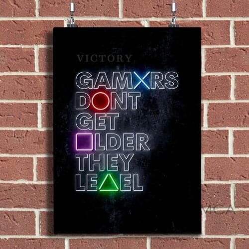 Gamer Canvas Poster Game Console Button Picture Home Decor Paintings Hd Prints Wall Art Modular Gaming Room Boys Bedroom Decor