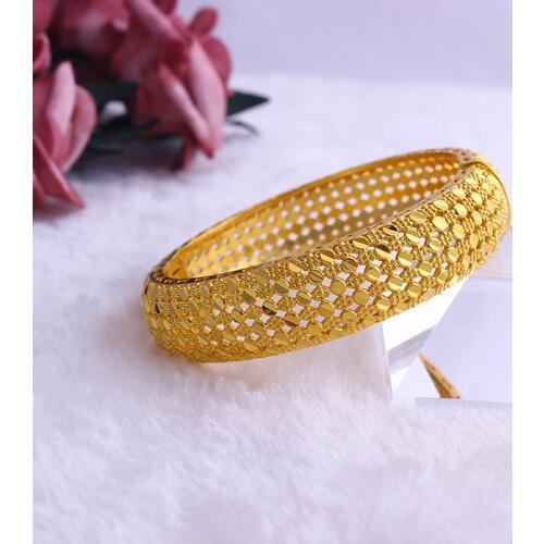 JH 2019 Gold Openable Big Wide 15mm Bangle Bracelet For Women New 62mm Brand Bracelet Africa Jewelry Wedding Gifts