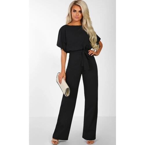 Jumpsuit Romper Women 2021 Summer Outfits Casual Fashion Rompers Solid Plus Size Jump Suit Long Pants Straight Leg