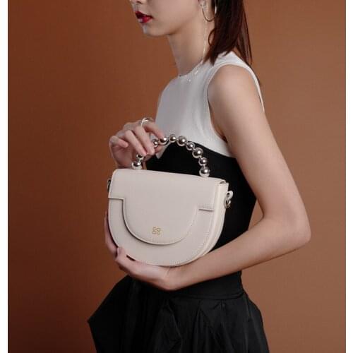 TP Leather Bag Womens Cross-shouldered Saddle Bag 2021 Prefall Fashion Trend Womens Handbag Niche Design Bag