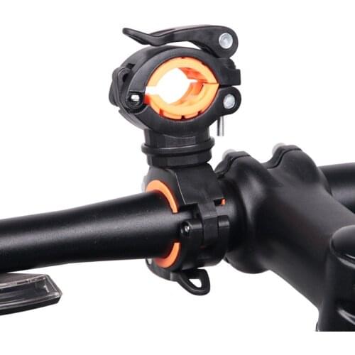 Bicycle Light Bracket Bike Lamp Holder LED Torch Headlight Pump Stand Quick Release Mount 360 Degree Rotatable Bike Accessories
