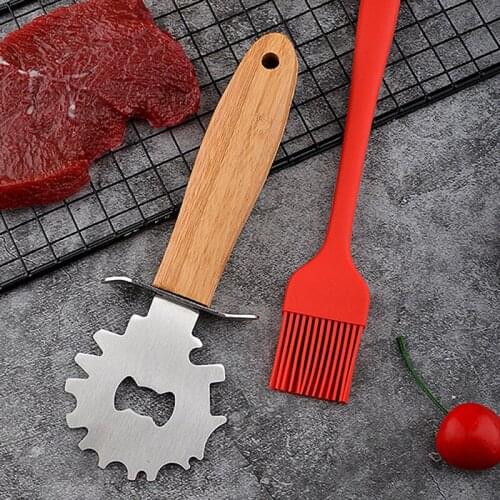 Kitchen Accessories BBQ Grill Barbecue Kit Cleaning Brush Stainless Steel Cooking Tools Wire Bristles Triangle Cleaning Brushes