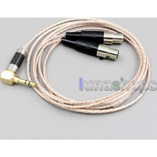 LN006381 Hi-Res Silver Plated XLR 2.5mm 4.4mm Earphone Cable For Monolith M1570 Over Ear Open Back Balanced Planar Headphone