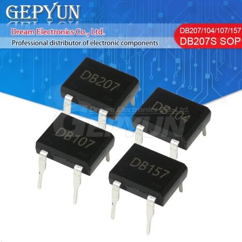 10PCS DB207 DIP DIP-4 Bridge Rectifiers 1000V 2A DB104 DB157 DB107 DB207S DB107S SOP-4