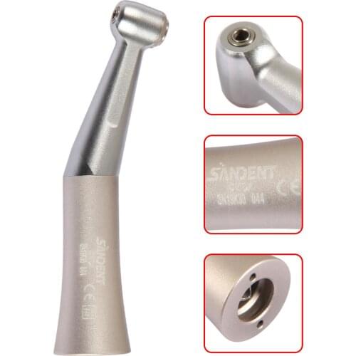 SANDENT Dental Slow Low Speed Push Button Contra Angle Handpiece NSK Style External Water Spray Handpiece