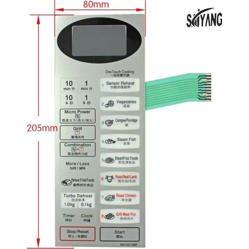 New Original Microwave Oven Panel Touch Switch Membrane Switch Control Panel Touch Button NN-K574MF For Microwave Oven Parts