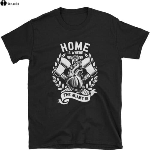 2019 New Mens Home Heart Axes Love Tattoo Crest Mens T-Shirt Tee Shirts