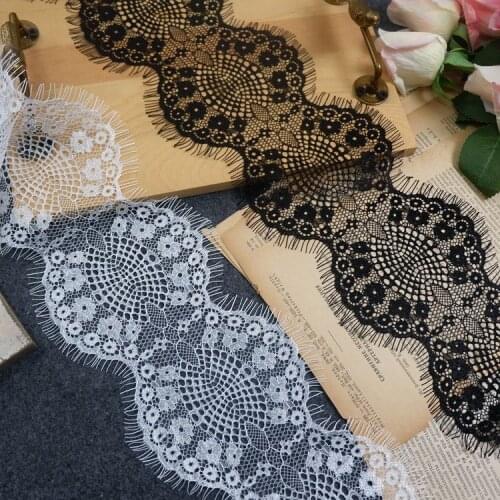 New hollow high-grade eyelash lace Handmade DIY Curtain dress clothes plus long skirt stitching wedding veil accessories RS3326