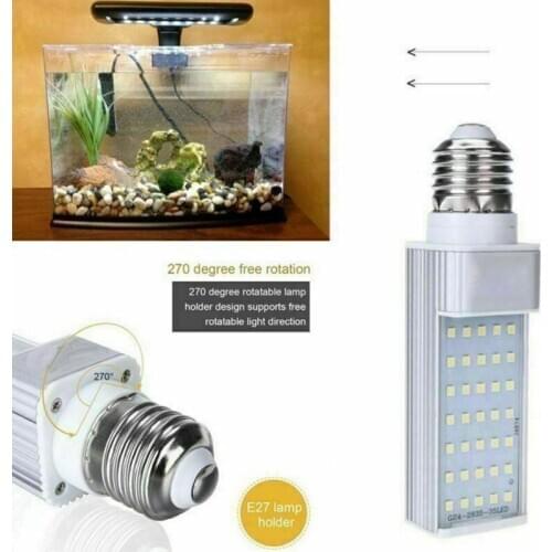New Fishpod White Plant Aquarium 7W Grow Light LED Tank Fish Coral Bulb E27 Lamp