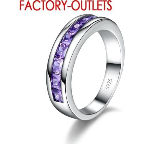 925 Sterling Silver Engagement Ring Fashion Jewelry Trendy Style Cubic Zirconia Pave Setting Women Girls Wholesale