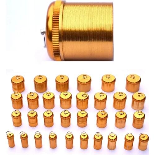 Fishing rod base 2 pieces Aluminum alloy metal fishing rod rear plug Tail plug Bottom plug Rear fishing Rod plug accessories