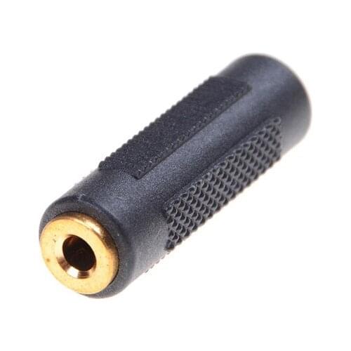 Gold Plated 3.5 Mm Stereo Coupler Female To Female Headphone Adapter