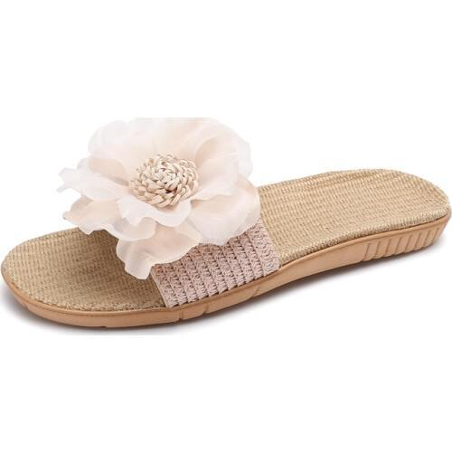 Summer Women Slides Fashion Floral Slippers Sandals Soft Soles Home Bathroom Slippers Beach Flip Flops Shoes Woman Outside Flat