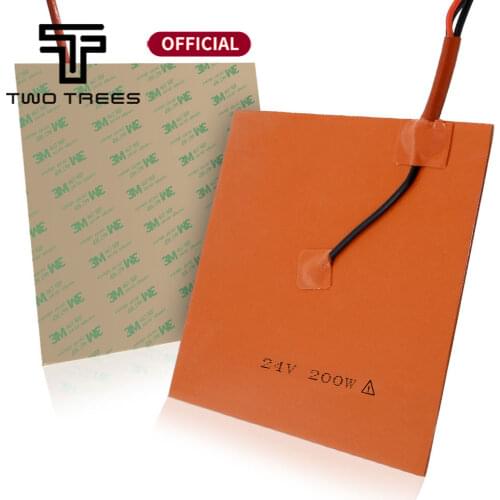 Silicone Heated Bed Heating Pad Waterproof 200x200/300x300mm 12V/24V/220/for 3D printer Ender-3 cr10 Parts hot bed