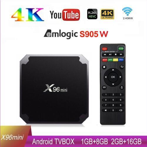 X96 mini Android 7.1 Smart TV BOX S905W Quad Core support 2.4G Wireless WIFI media Player
