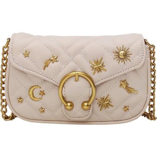 Celebrity Pearl Bags Female 2021 Summer New Chaohan Edition Baiji Oblique Bags Embroidered Chain Bags Small Square Bags