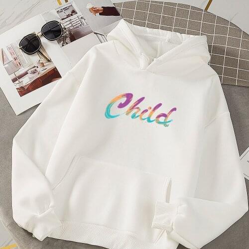 Ulzzang Oversized Hoodies Women Funny Sweatshirt Autumn Child Letter Printing Solid Color Pullover Winter Female Tracksuit
