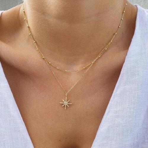 2021 Trend Elegant Jewelry Beads Chain Crystal Cross Pendant Necklace Unquie Women Fashion Necklace Wholesale X042
