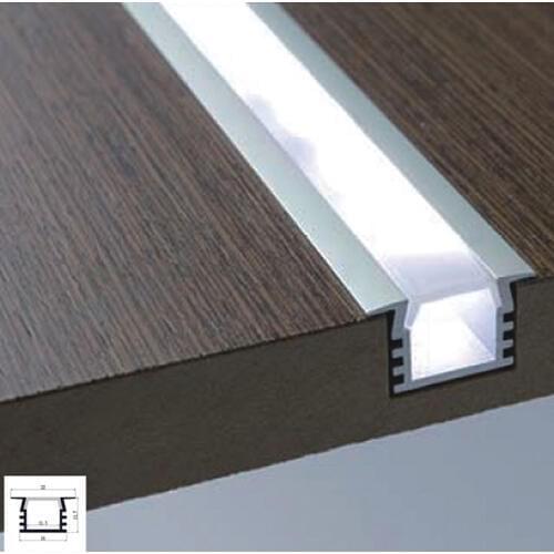 0.5M LED Hard Strip Bar Light Slot Inlaid Line Lamp Aluminum Slot Shell 10pcs