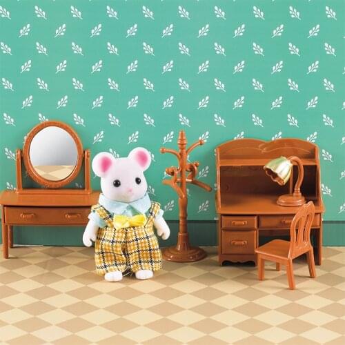 1:12 Forest Animal Family Villa Furniture for Dolls Toy Forest Home Mini Bedroom Set DIY Miniatura Dollhouse Furniture For kids