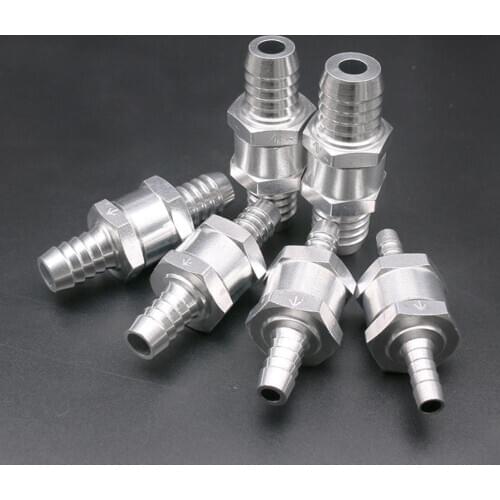1Pc 6/8/10/12mm Aluminium Alloy Fuel Non Return Check Valve One Way Fit Carburettor Wholesale Price