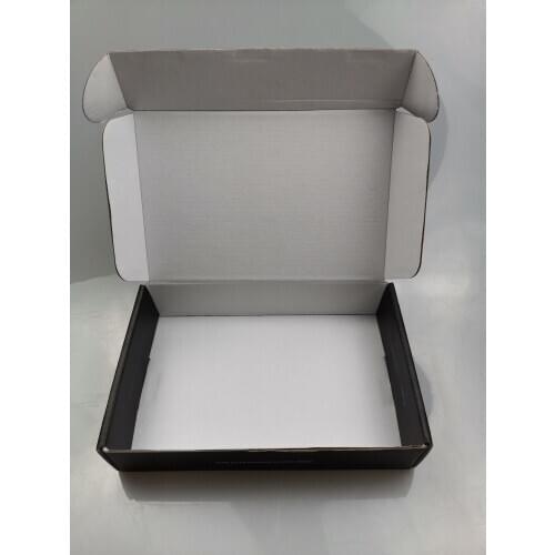 100PCS/lot Custom Black Corrugated shipping boxes Packaging box with logo mailer box packaging Clothing hair wigs gift box