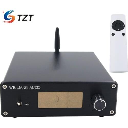 TZT PGA2310/PGA2311 Bluetooth 5.0 Remote Preamp 2 Channel Preamplifier Volume Control Multiple Input Selection