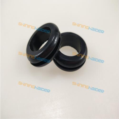 200pcs Asian type inner diameter 20mm opening hole 25mm black natural rubber grommets ring protective grommets rubber bushing