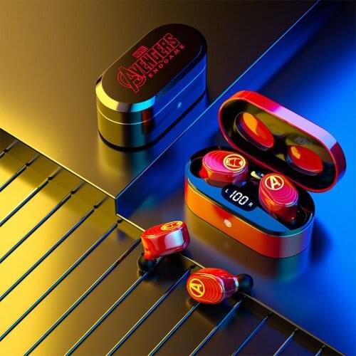 2021 Marvel wireless Bluetooth-compatible headset 5.0Tws charging sports earplug headset music call earbuds headset