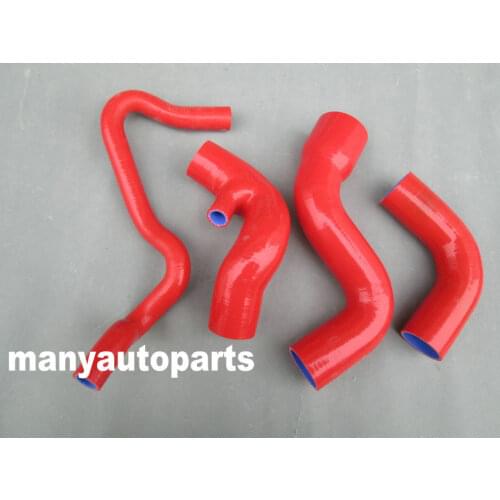 4PCS RED SILICONE TURBO HOSE KIT FOR Audi A4 B5 1.8T/1800 AEB/AVJ 10/1995-12/1997 96
