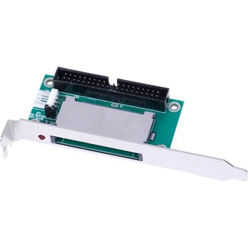 40-Pin CF Compact Flash Card To 3.5 IDE Converter Adapter PCI Bracket Back Panel