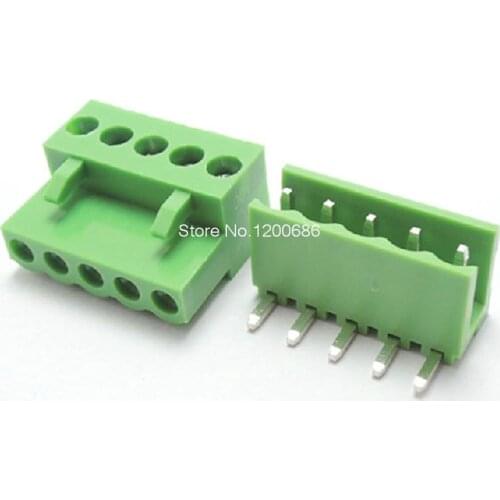6pin Right angle Terminal plug type 300V 10A 3.96mm pitch connector pcb screw terminal block connector