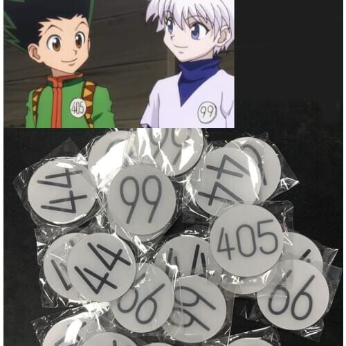 Anime Hunter x Hunter Brooch Cosplay Accessories Prop Test Number Pins Badge