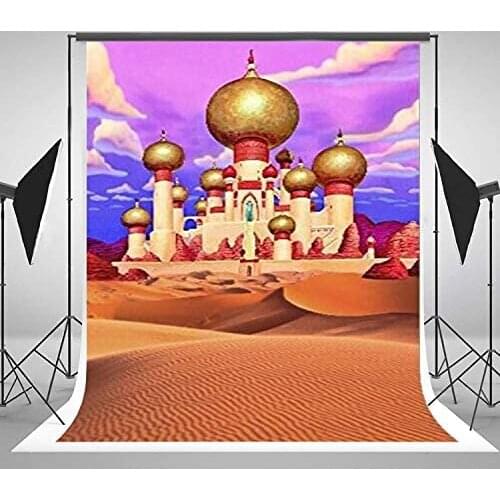 Arabian Aladdin Palace Castle Desert Sand Entrance photography backgrounds High quality Computer print birthday backdrop