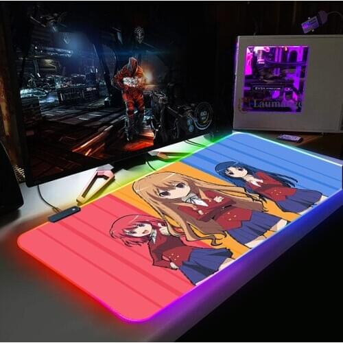 Gaming RGB Large Mouse Pad Gamer Big Mouse Mat Computer Mousepad Led Backlight toradora XXL Mause Pad Xxl mouse pad