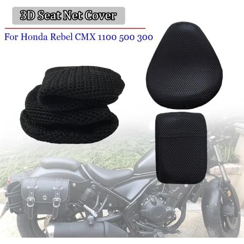 For Honda Rebel CMX 1100 500 300 2017-2021 Rear Seat Cowl Cover 3D Mesh Net Waterproof Sunproof Protector Motorcycle Accessories