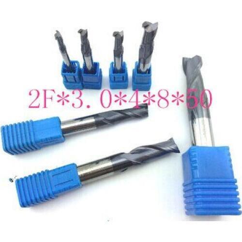 Cnc cutter tool TAPC tungsten alloy milling cutter HRC50 2F*3.0*4*8*50