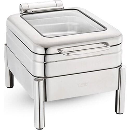 Commercil square glass cover Food holding furnace Hotel restaurant soup sauce preservation furnace Stainless steel dining stove