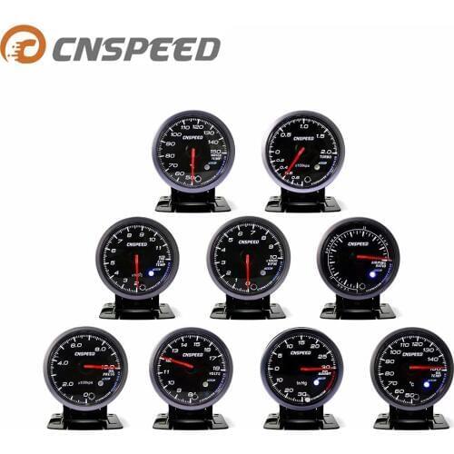 CNSPEED 2.5 " 60mm Boost Gauge exhaust gas car temperature gauge oil pressure water temperature oil temperature voltage white