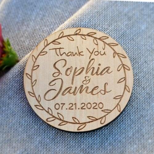 Wood Magnet Save The Date Wedding Party Gift Favors For Guests Thank you