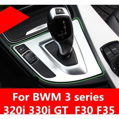 For BWM 3 series 320i 330i GT F30 F35 Gear frame Modification Middle Control Gear panel decoration Auto Accessories Strip Patch