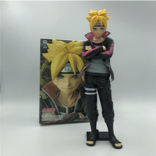 23cm Naruto Uzumaki Boruto action figure model toy with black base anime Naruto Uzumaki Naruto son Uzumaki Boruto PVC figure toy